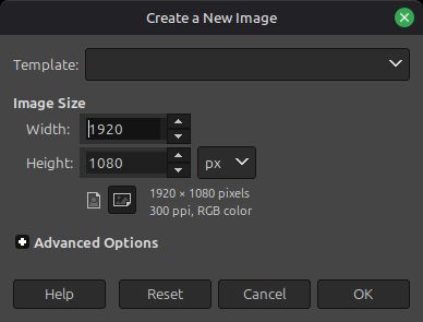 New file popup